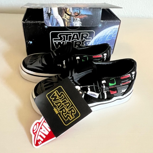 Star Wars Vans - Toddler size 6 - Darth Vader - Classic slip on - new with tags - Picture 7 of 7